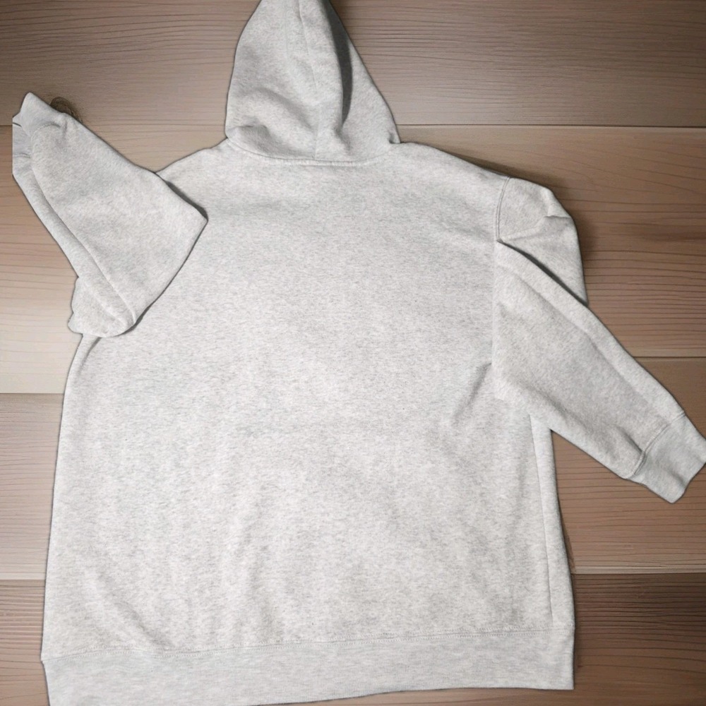 Disney Minnie Mouse Hoodie Womens XL Heather Grey Chenille Patch Pullover Hoodie - Picture 8 of 10